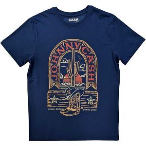 Johnny Cash Unisex Adult Sunday Morning Coming Down T-Shirt / Denim Blue